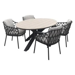 4 Seasons Calpi / GI Edison 180 x 115 cm. tafel - ovale tuinset