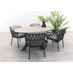 4 Seasons Calpi / GI Edison 180 x 115 cm. tafel - ovale tuinset