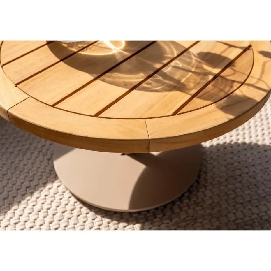 4 Seasons Volta teak salontafel - Ø60 cm. taupe
