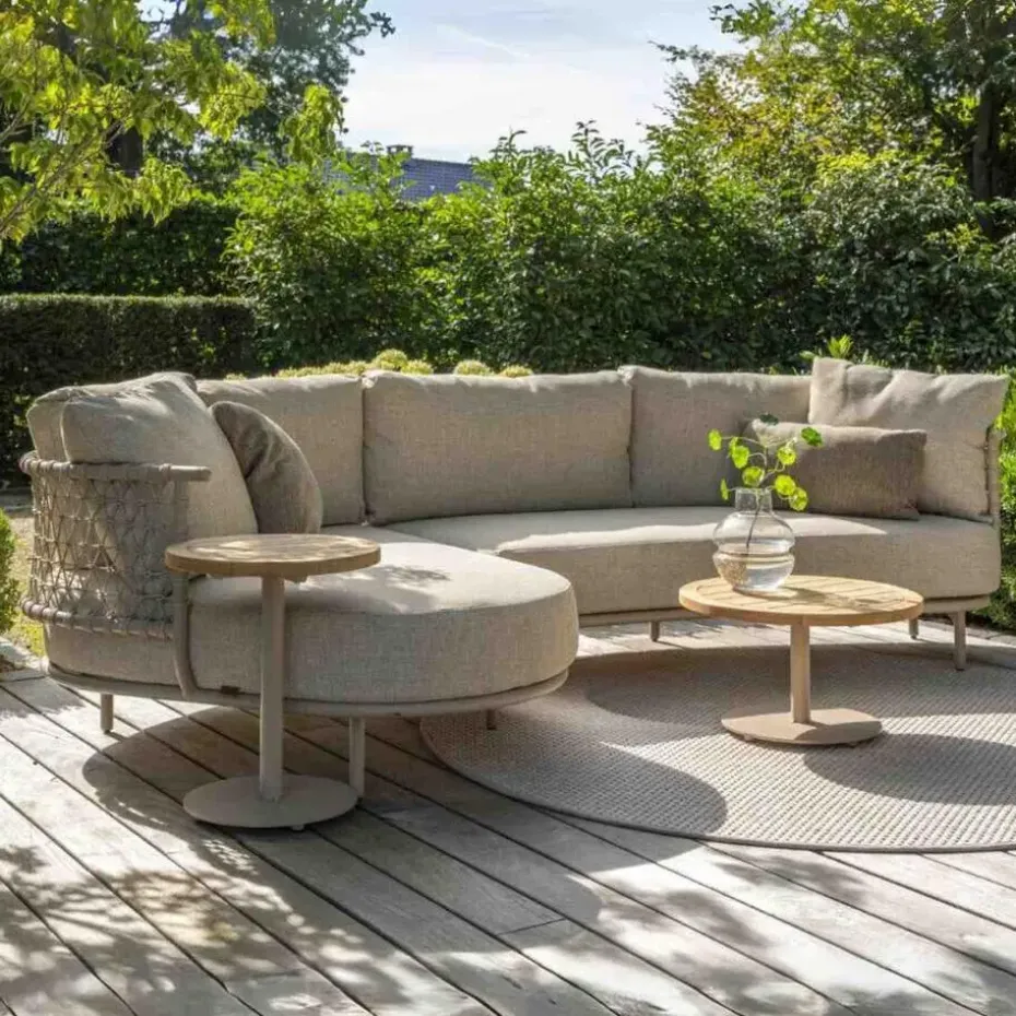 4 Seasons Volta teak salontafel - Ø60 cm. taupe