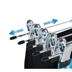 20 Stuks Broekhangers met Knijpers- Stevige Kleding Hangers Zilver en Zwart