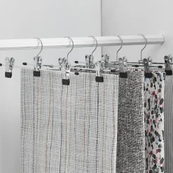 20 Stuks Broekhangers met Knijpers- Stevige Kleding Hangers Zilver en Zwart