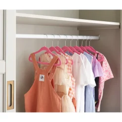 20 Stuks Kinder Kledinghangers - Fluweel - Roze
