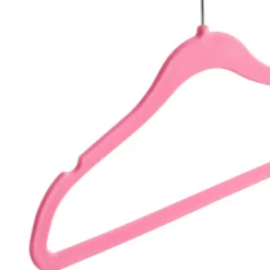 20 Stuks Kinder Kledinghangers - Fluweel - Roze