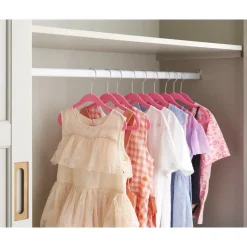 20 Stuks Kinder Kledinghangers - Fluweel - Roze