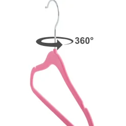 20 Stuks Kinder Kledinghangers - Fluweel - Roze