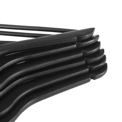 20 stuks Massief Houten Kledinghangers - Esdoorn Hout - Glad Oppervlak - Zwart