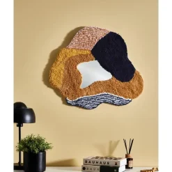 ABASZA - Wandspiegel - Meerkleurig - Katoen