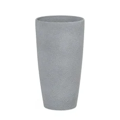 ABDERA - Bloempot set van 2 - Grijs - Klein - Stenenmix