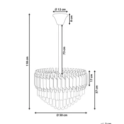 ABELLAS - Kroonluchter - Goud/Zwart - Metaal