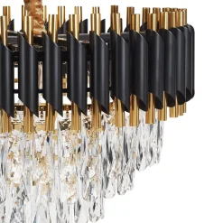 ABELLAS - Kroonluchter - Goud/Zwart - Metaal