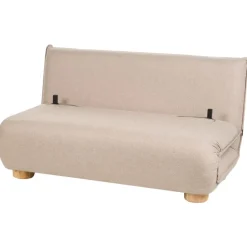 ABISKO - Slaapbank 2-zits - Beige - Kunstlinnen