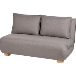 ABISKO - Slaapbank 2-zits - Donkergrijs - Kunstlinnen