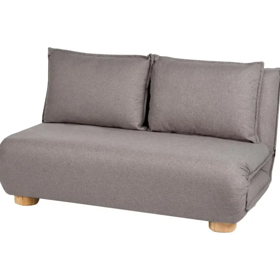 ABISKO - Slaapbank 2-zits - Donkergrijs - Kunstlinnen