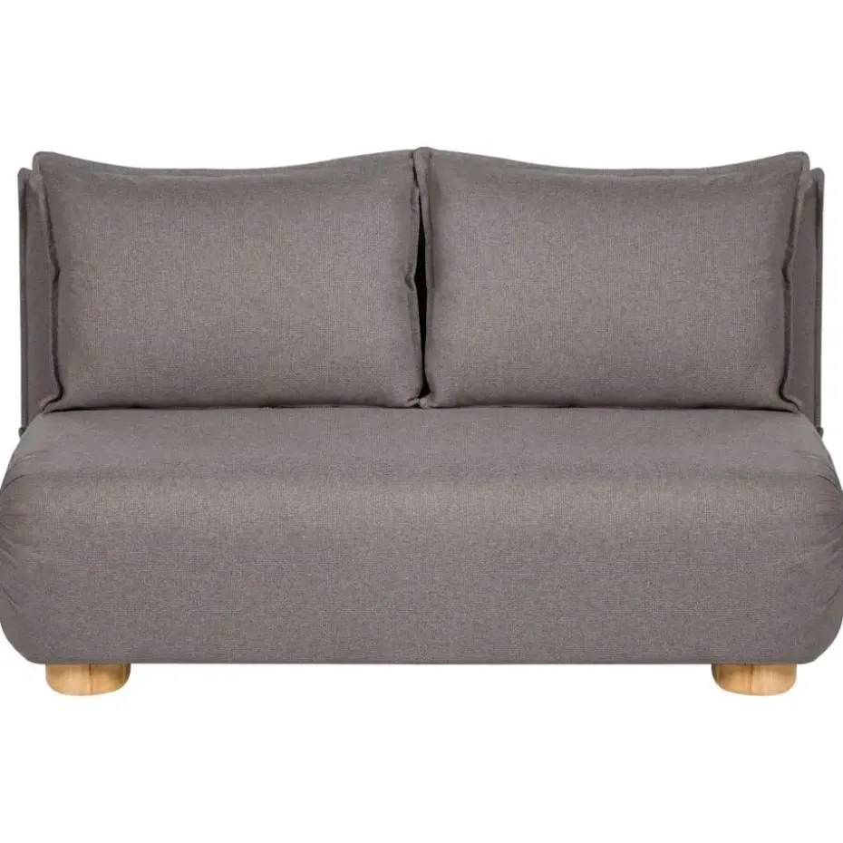 ABISKO - Slaapbank 2-zits - Donkergrijs - Kunstlinnen