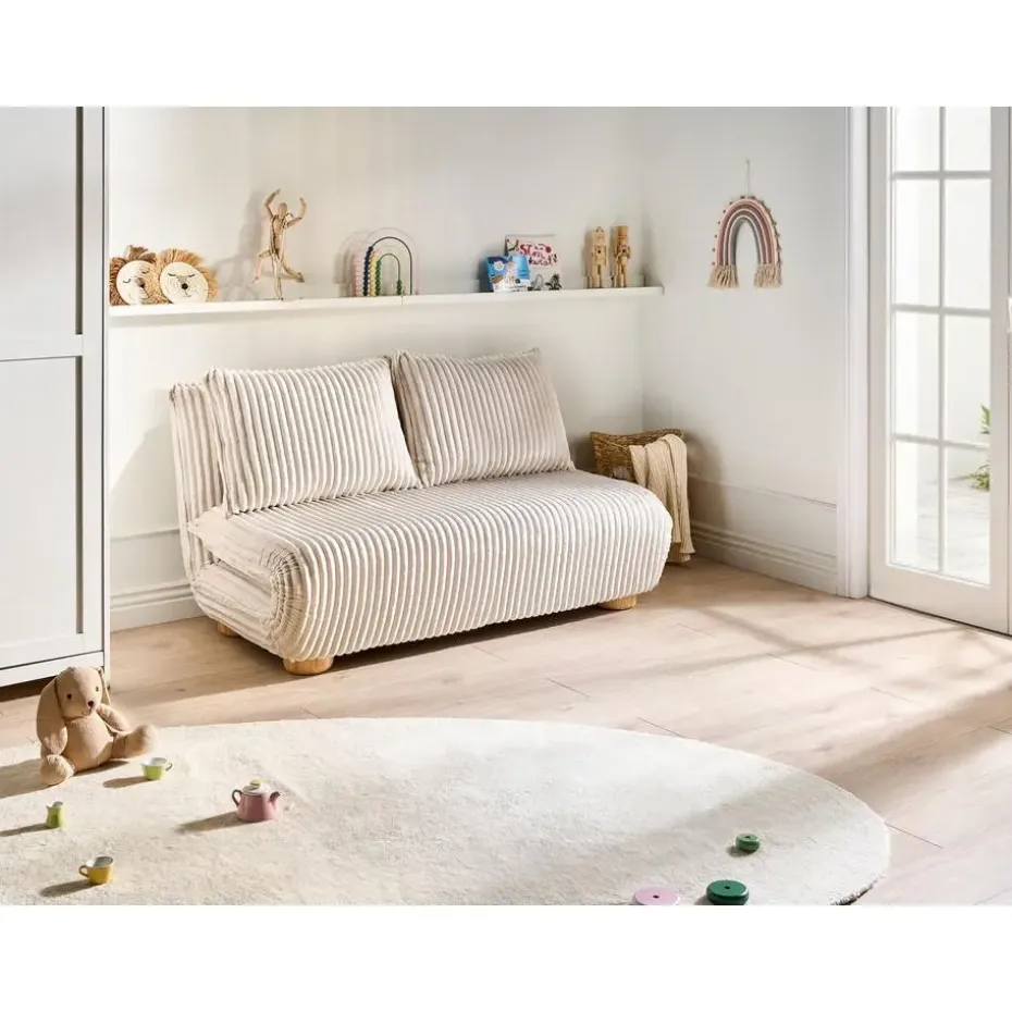 ABISKO - Slaapbank 2-zits - Gebroken wit - Corduroy