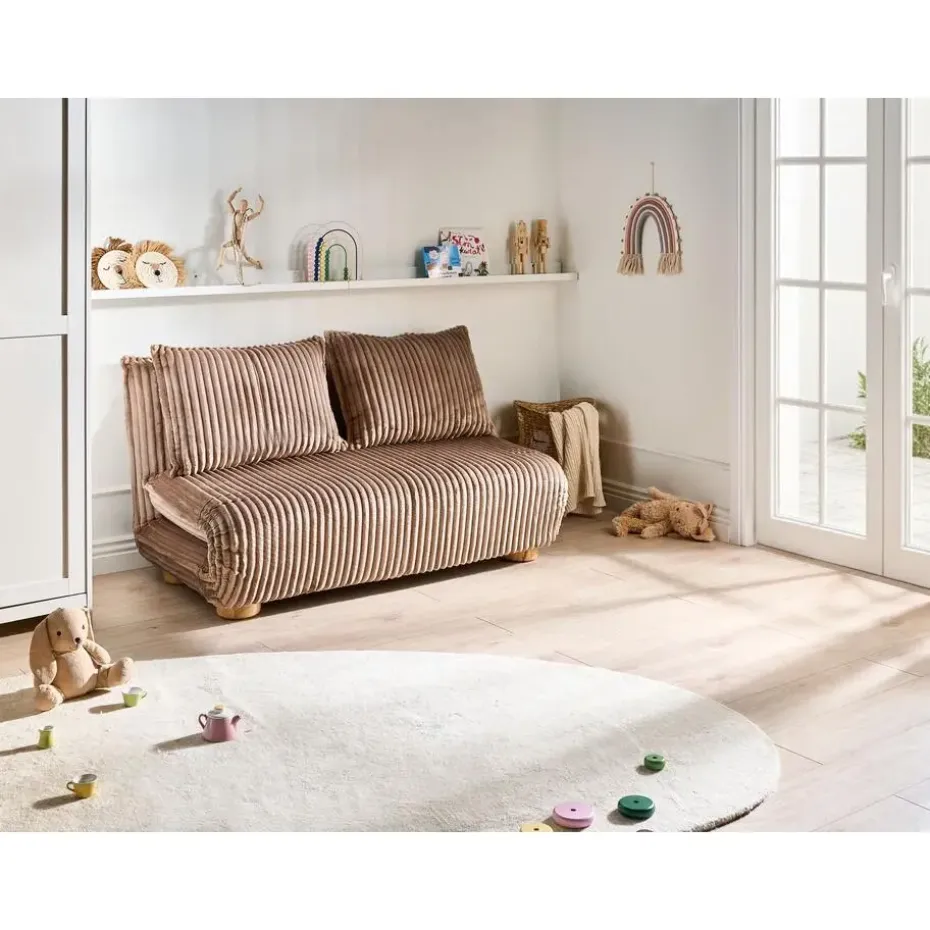 ABISKO - Slaapbank 2-zits - Lichtbruin - Corduroy