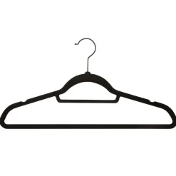 ACAZA - 50 Anti-slip kleerhangers - Zwarte haak