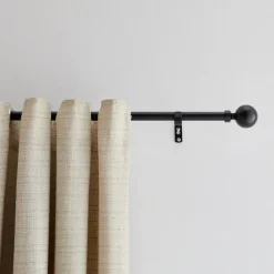ACAZA Gordijnroede - Uitschuifbare Gordijn Rail - Stang van 240-360 cm - Zwart