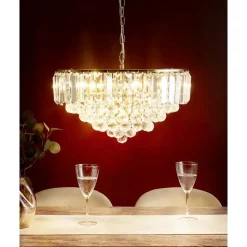 ACHEIRO - Kroonluchter - Goud - ⌀ 49 cm - Kristal