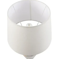 ACROSSO - Tafellamp - Wit - Porselein/Linnen