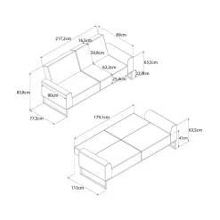 Adley - 2-zits slaapbank in groen fluweel