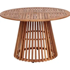 AGELLO - Tuinset voor 4 met parasol - Lichthout - Acaciahout