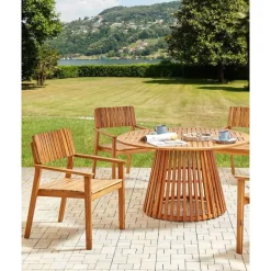 AGELLO- Tuinstoel set van 2 - Lichthout - Acaciahout