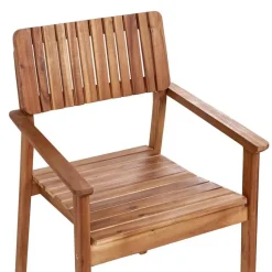 AGELLO- Tuinstoel set van 2 - Lichthout - Acaciahout