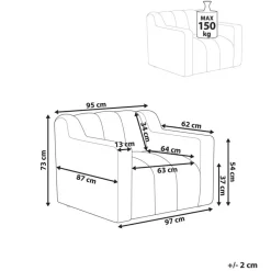 AGERUP - Fauteuil - Beige - Bouclé