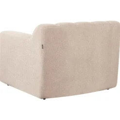 AGERUP - Fauteuil - Beige - Bouclé