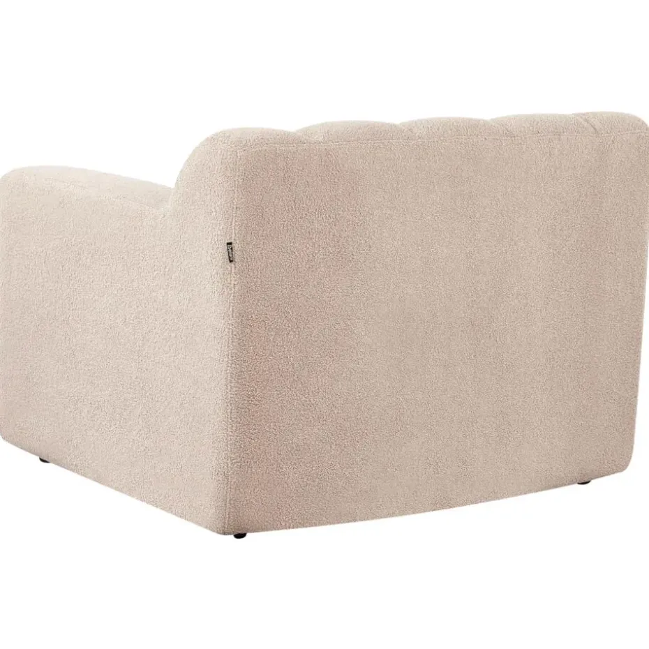 AGERUP - Fauteuil - Beige - Bouclé