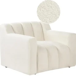 AGERUP - Fauteuil - Gebroken wit - Bouclé