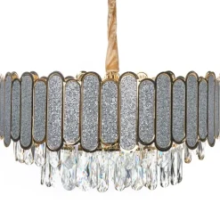 AGUARICO - Kroonluchter - Messing/Transparant - Glas