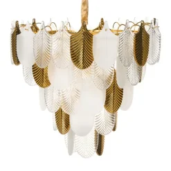 AGUIRRE - Kroonluchter - Messing/Transparant - Glas