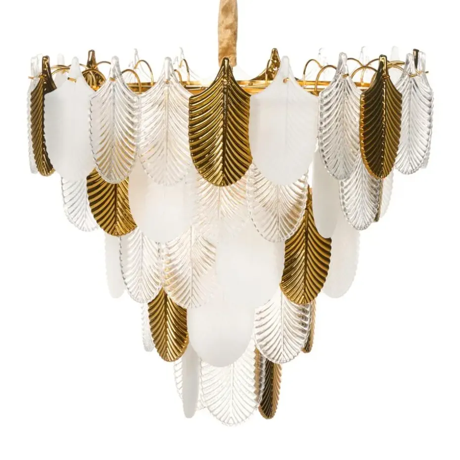 AGUIRRE - Kroonluchter - Messing/Transparant - Glas