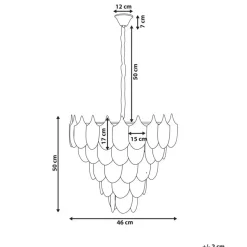 AGUIRRE - Kroonluchter - Messing/Transparant - Glas