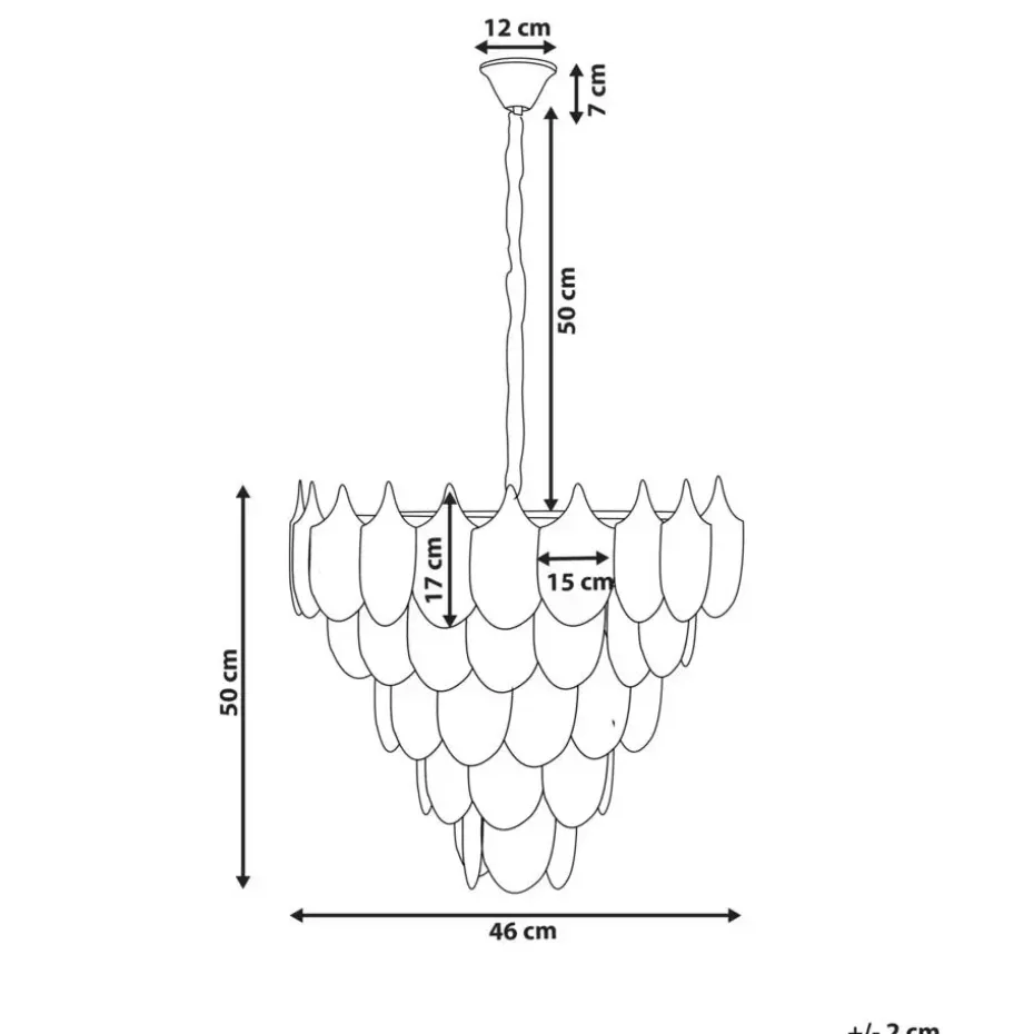 AGUIRRE - Kroonluchter - Messing/Transparant - Glas