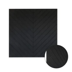 Akoestisch wandpaneel PET-vilt - 100x100cm - Visgraat motief Zwart