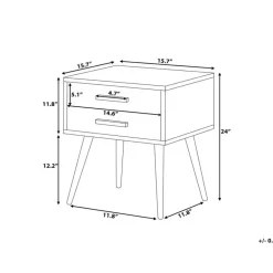 ALABAMA - Nachtkastje - Wit - MDF