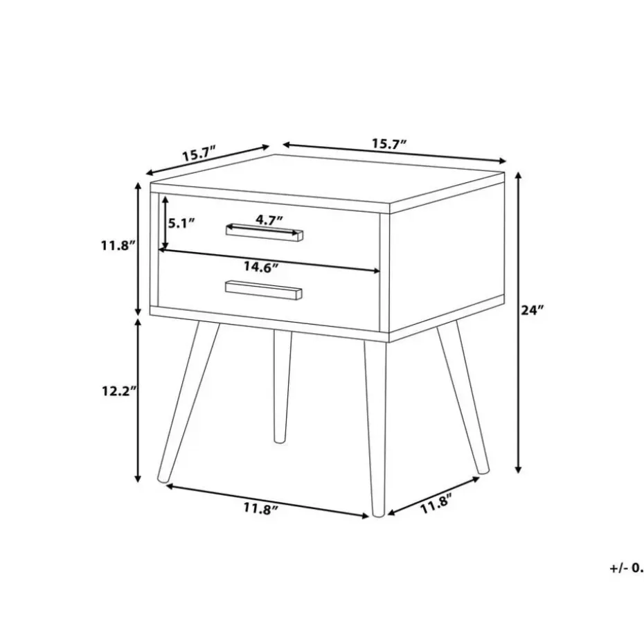 ALABAMA - Nachtkastje - Wit - MDF