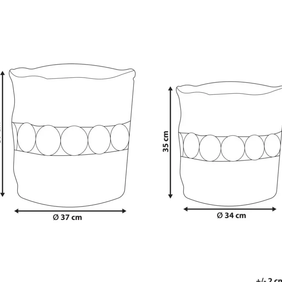 ALANG - Mand set van 2 - Natuurlijk - Jute