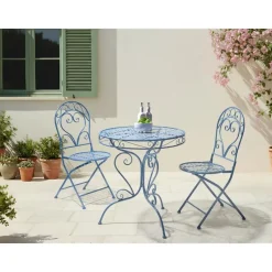 ALBINIA - Bistroset voor 2 - Blauw - Metaal