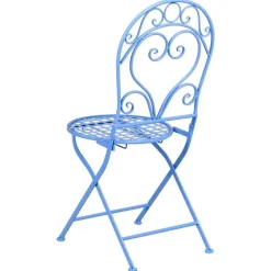 ALBINIA - Tuinstoel set van 2 - Blauw - Metaal