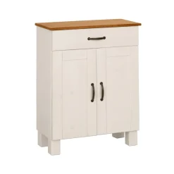 Alby - Kast met 2 deuren en 1 lade in grenen wit