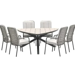 Aleria tuinset 7-delig - Tulli triangle tafel 170 cm