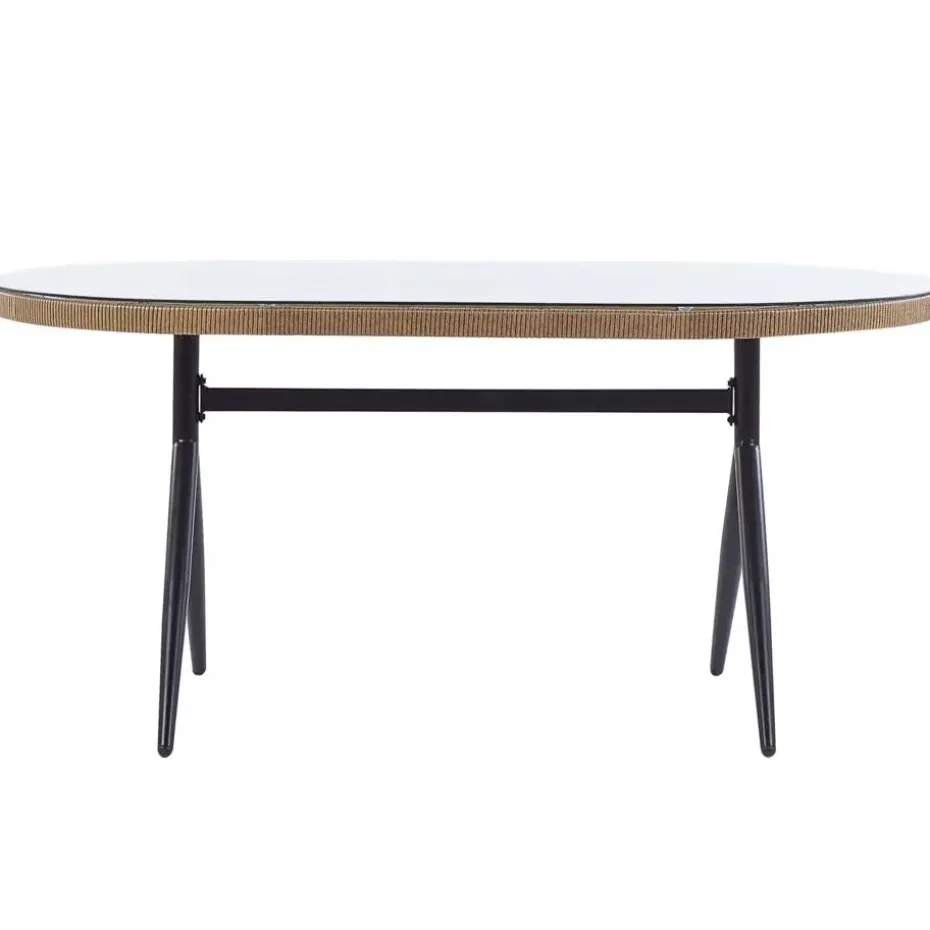 ALIANO - Tuinset 6 personen - Natuurlijk - PE rotan