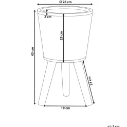 ALIARTOS- Bloempot - Gebroken wit - 43 cm - MgO