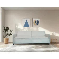 Alicia - Slaapbank 3-zits in crèmekleurige fluweel