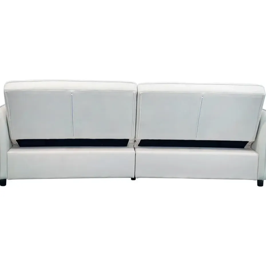 Alicia - Slaapbank 3-zits in crèmekleurige fluweel